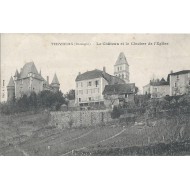 Thiviers - Le Château et le clocher de l'église